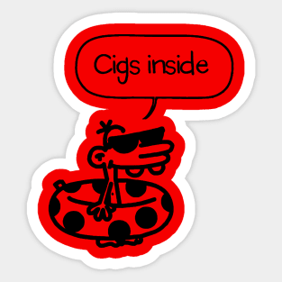 Cigs Inside Manny Sticker